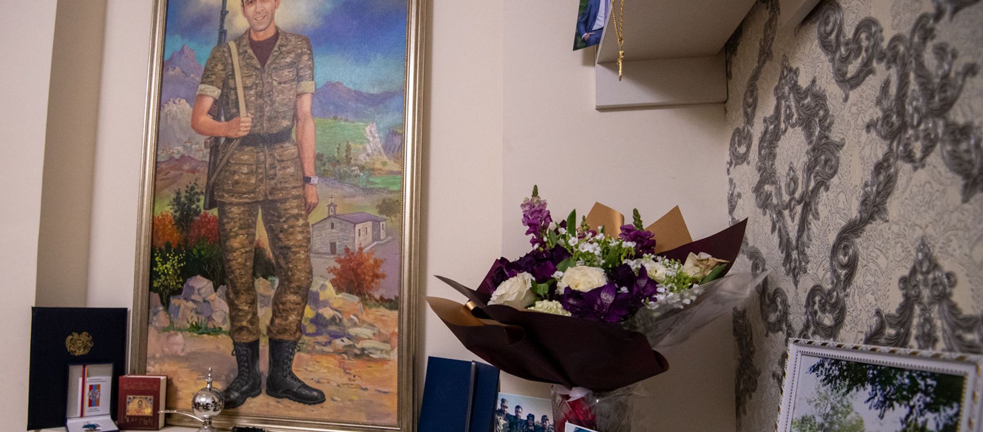 Уголок памяти погибшего в карабахской войне Грайра Еганяна Уголок памяти погибшего в карабахской войне Грайра Еганяна - Sputnik Արմենիա, 1920, 30.04.2021