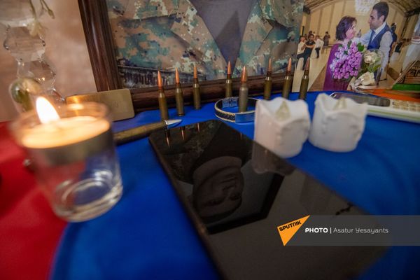 Արցախյան պատերազմում զոհված Հրայր Եգանյանի հիշատակի անկյունը: - Sputnik Արմենիա