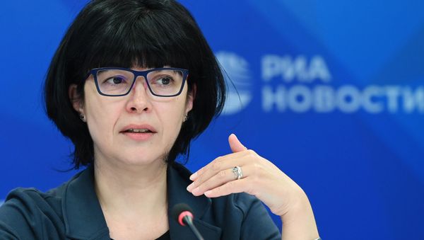 Исполнительный директор Ассоциации туроператоров России Майя Ломидзе во время онлайн пресс-конференции (18 мая 2021). Москвa - Sputnik Армения