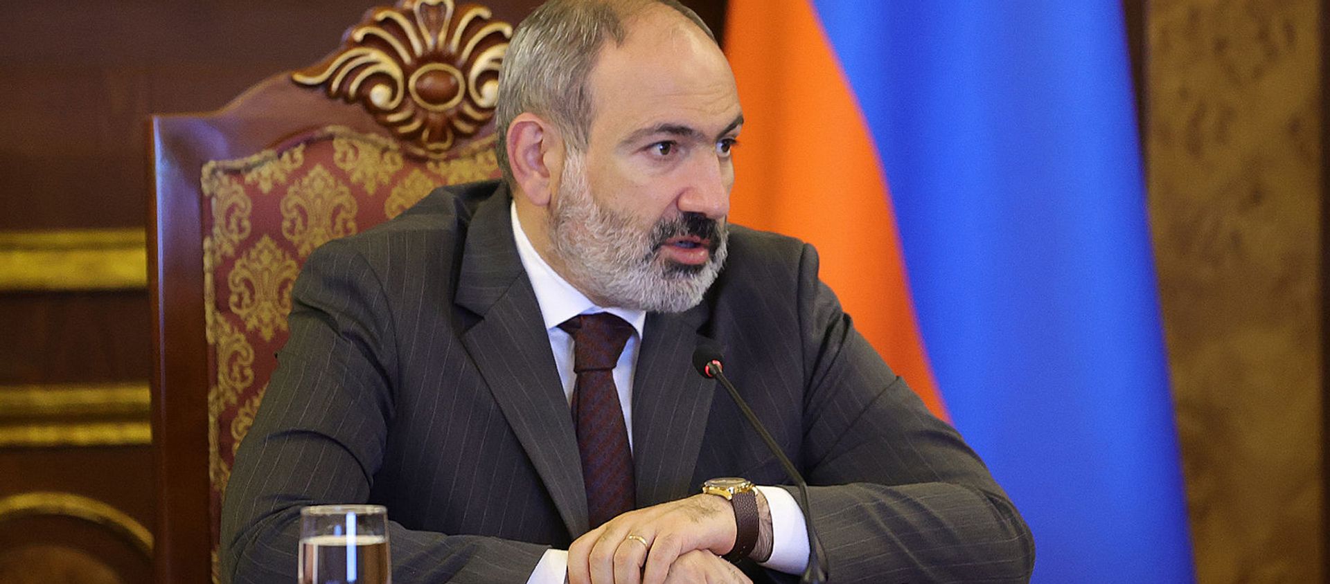 Совещание по макроэкономическим и налогово-бюджетным программам во главе с и.о. премьер-министра Николом Пашиняном (19 мая 2021). Еревaн - Sputnik Армения, 1920, 19.05.2021