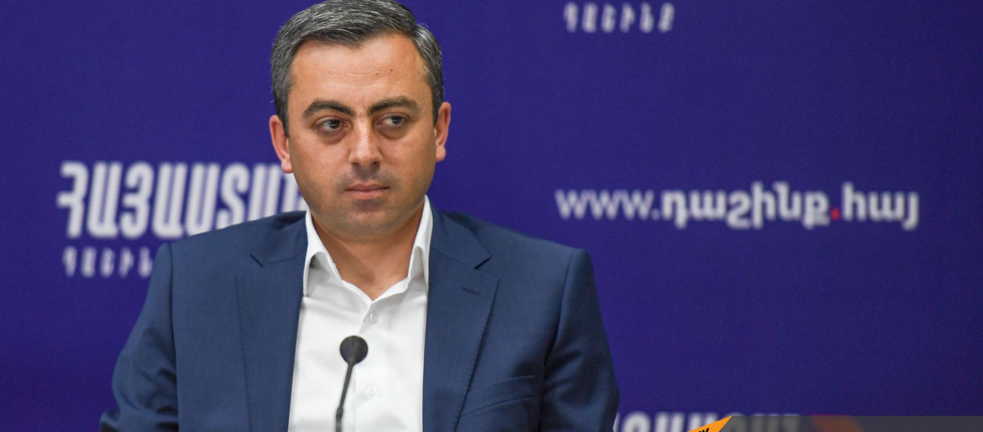 Ишхан Сагателян на пресс-конференции лидеров блока Айастан (25 мая 2021). Еревaн - Sputnik Армения, 1920, 25.05.2021