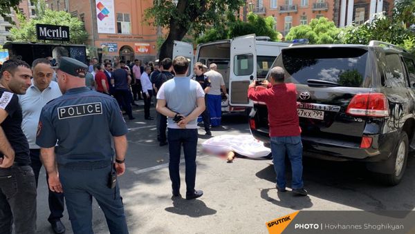 Полиция на месте убийства - Sputnik Արմենիա