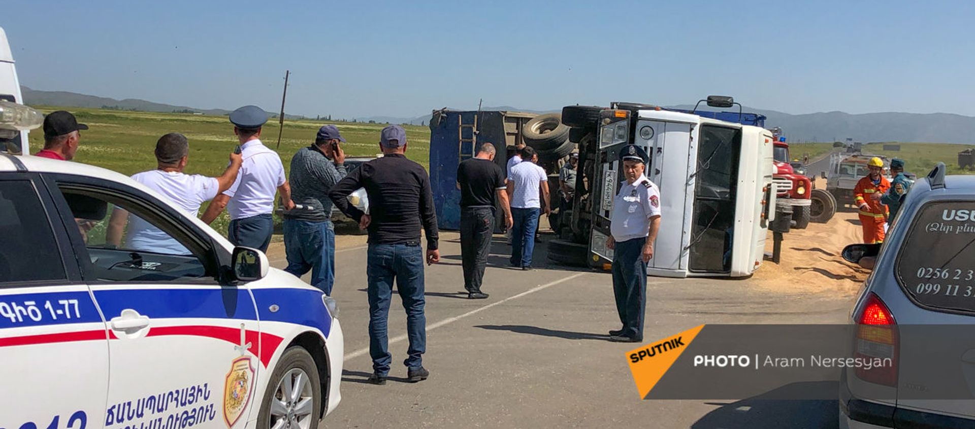 ДТП на трассе Ереван - Апаран (16 июня 2021).  - Sputnik Армения, 1920, 17.06.2021