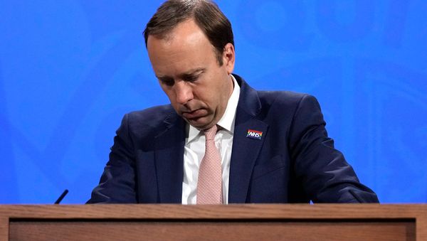 Министр здравоохранения Великобритании Мэтт Хэнкок во время брифинга (27 мая 2021). Лондон - Sputnik Արմենիա