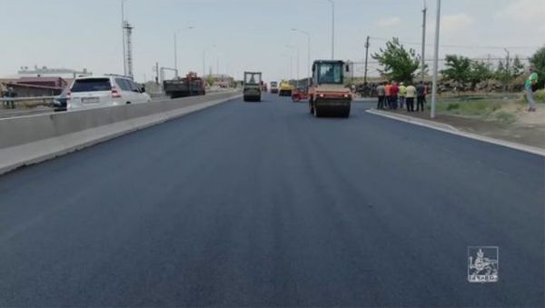 Արևմտյան օղակաձև ճանապարհի Չաուշ-Շերամ հատվածն ասֆալտապատվում է. ներգրավված է 15 միավոր տեխնիկա - Sputnik Արմենիա