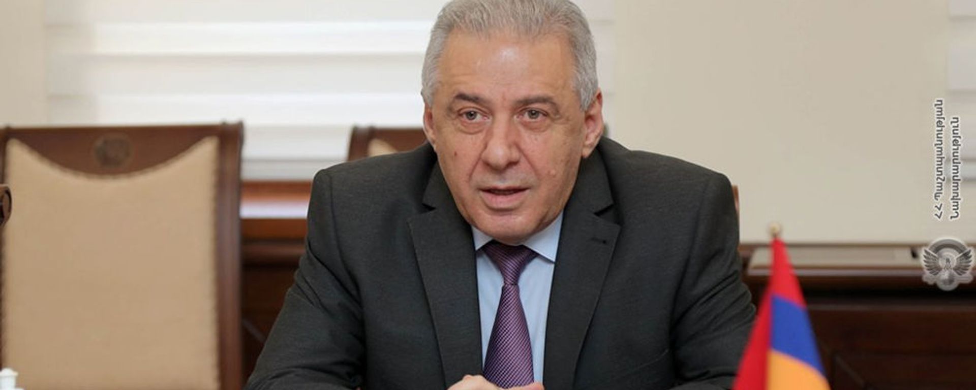 И.о. министра обороны Вагаршак Арутюнян принял заместителя начальника Генштаба ВС РФ генерал-полковника Сергея Истракова (13 июля 2021). Еревaн И.о. министра обороны Вагаршак Арутюнян принял заместителя начальника Генштаба ВС РФ генерал-полковника Сергея Истракова (13 июля 2021). Еревaн - Sputnik Армения, 1920, 20.07.2021