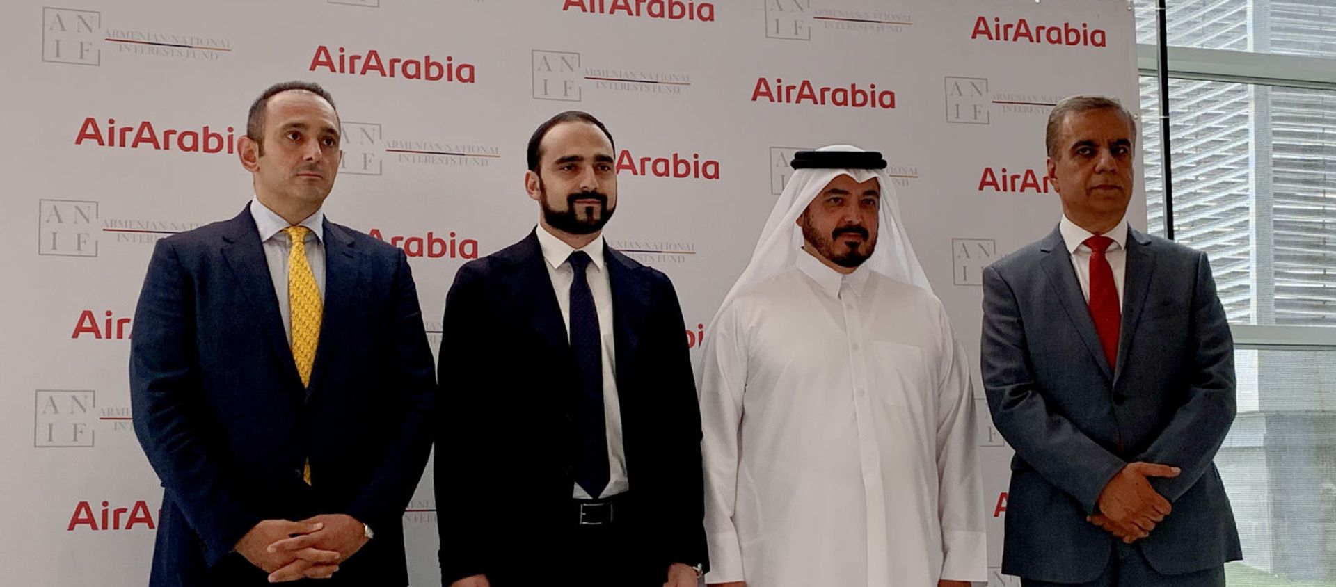 Тигран Авинян во время подписания соглашения с AirArabia (14 июля 2021). Еревaн - Sputnik Армения, 1920, 14.07.2021