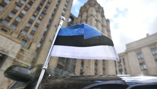Автомобиль посла Эстонии у здания МИД РФ в Москве - Sputnik Армения