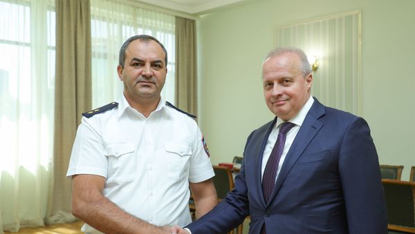 Генеральный прокурор РА Артур Давтян принял Чрезвычайного и Полномочного Посла РФ в Армении Сергея Копыркина (2 августа 2021). Ереван - Sputnik Армения