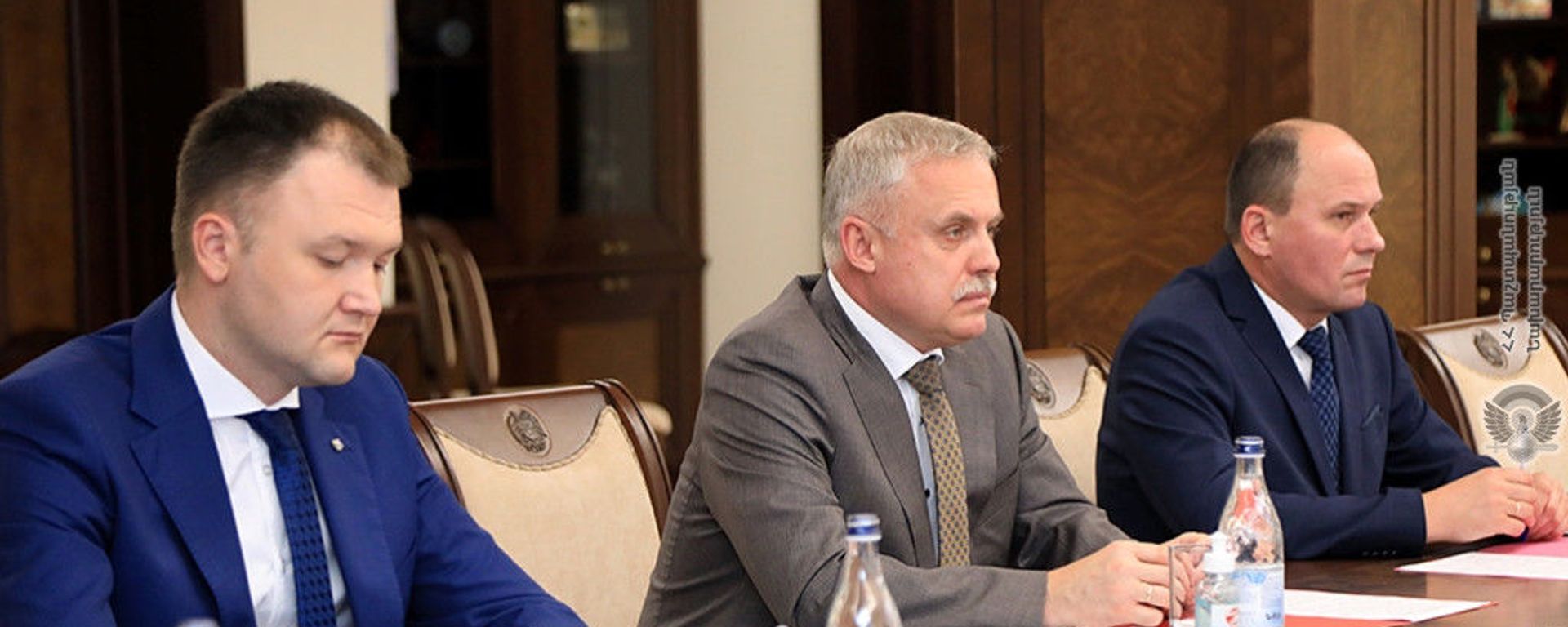 Встреча министра обороны Аршака Карапетяна с генсеком ОДКБ Станиславом Засем (9 августа 2021). Еревaн - Sputnik Армения, 1920, 09.08.2021