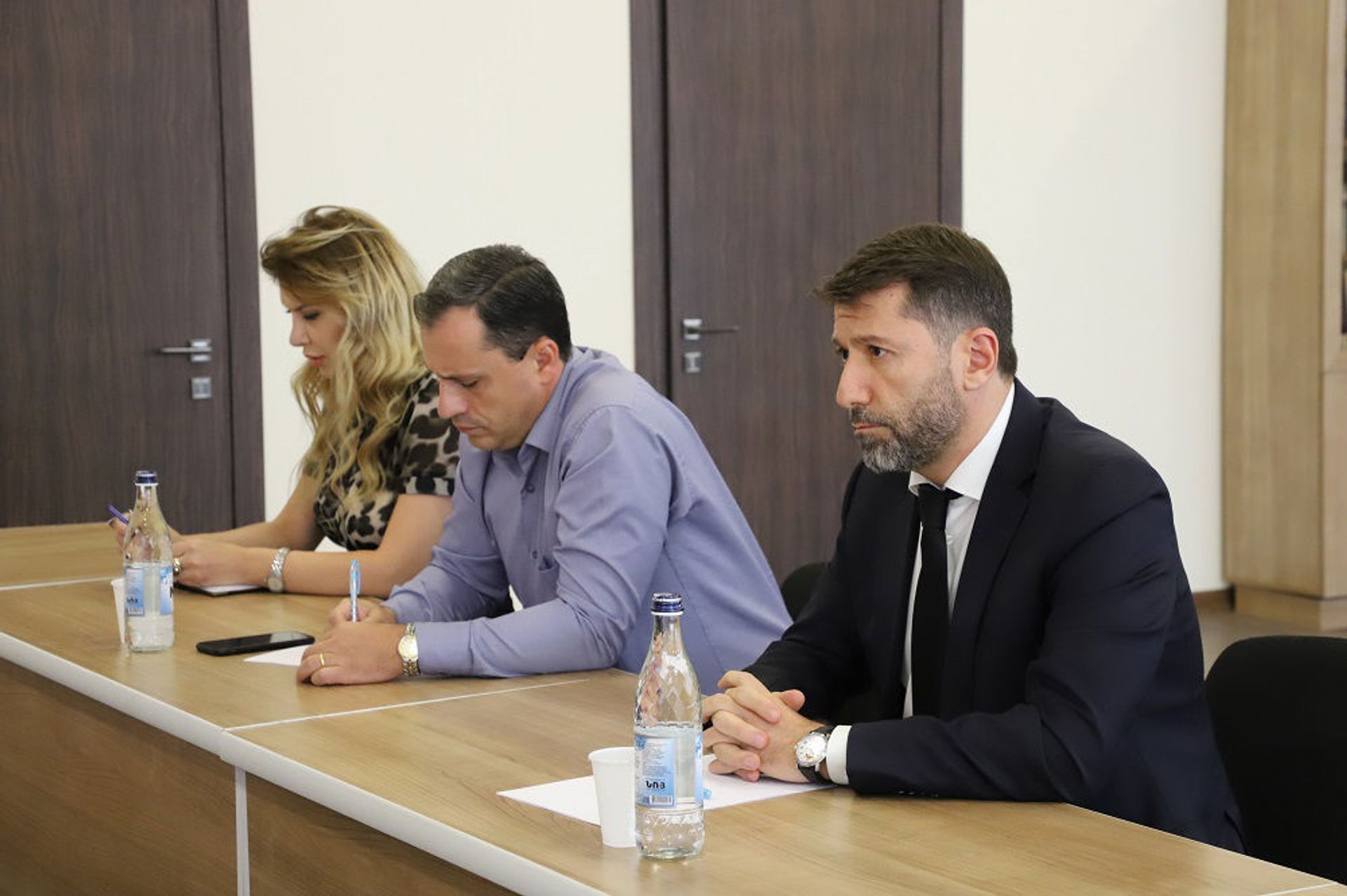И.о. председателя Высшего Судебного Совета Армении Гагик Джангирян встретился с министром юстиции Кареном Андреасяном (10 августа 2021). Еревaн - Sputnik Արմենիա, 1920, 14.09.2021