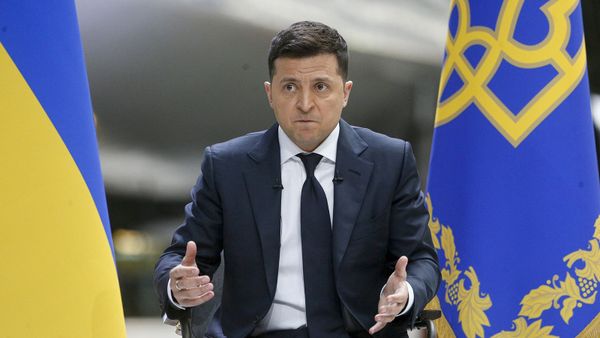 Президент Украины Владимир Зеленский резидент Украины Владимир Зеленский во время разговора с прессой (20 мая 2021). Киев - Sputnik Армения