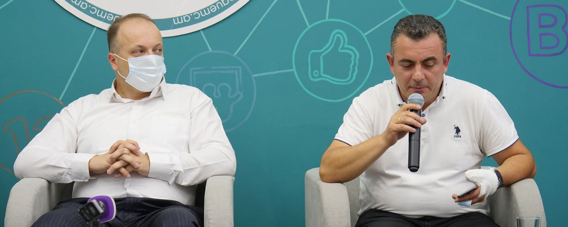 Пресс-конференция по теме покушения на члена движения Гюмри может Армена Нерсисяна (26 августа 2021). Гюмри - Sputnik Արմենիա, 1920, 26.08.2021