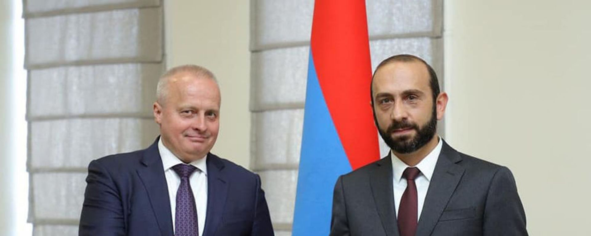 Встреча министра иностранных дел Арарата Мирзояна с послом России в Армении Сергеем Копыркиным (27 августа 2021). Еревaн - Sputnik Армения, 1920, 27.08.2021