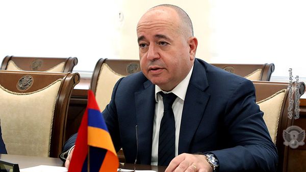 Министр обороны Аршак Карапетян на встрече с послом США (30 августа 2021). Еревaн - Sputnik Армения