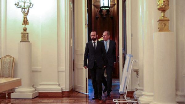 Встреча глав МИД Армении и России Арарата Мирзояна и Сергея Лаврова (31 августа 2021). Москвa - Sputnik Армения