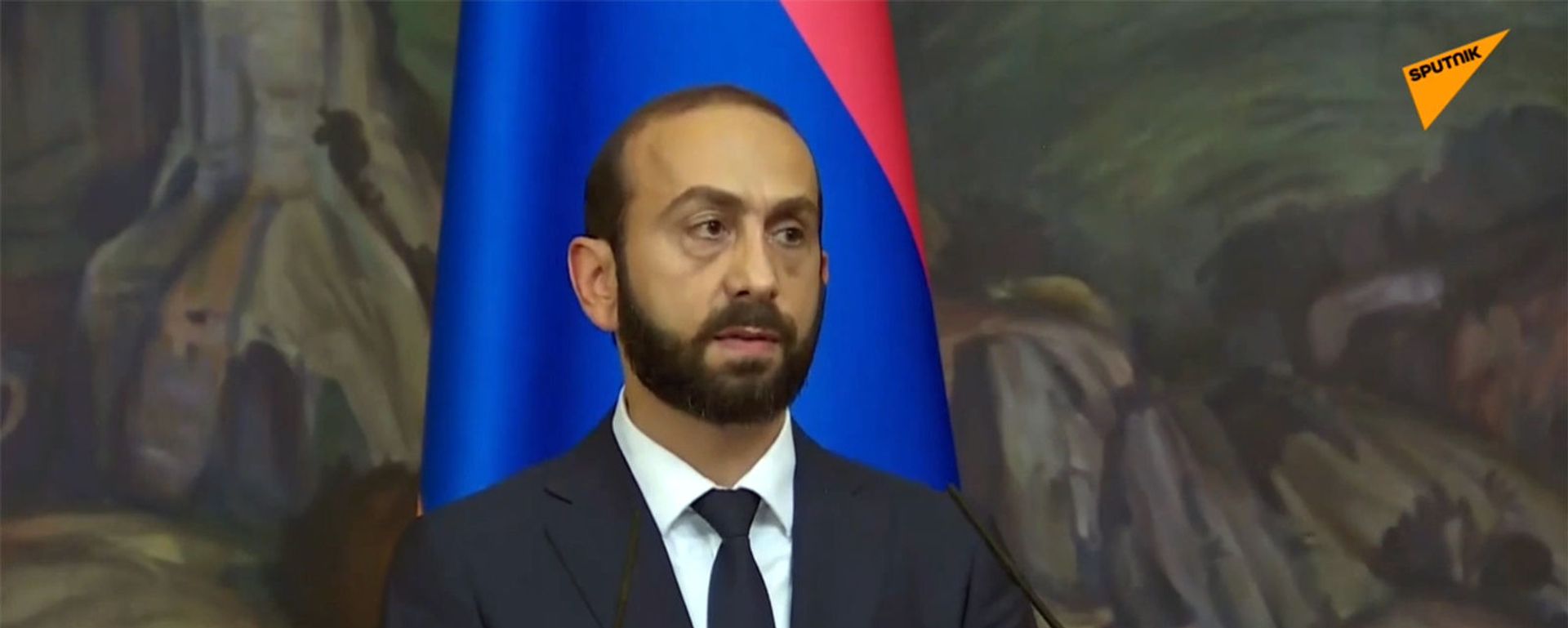 Министр иностранных дел Армении Арарат Мирзоян во время совместной с российским коллегой пресс-конференции (31 августа 2021). Москвa - Sputnik Արմենիա, 1920, 31.08.2021