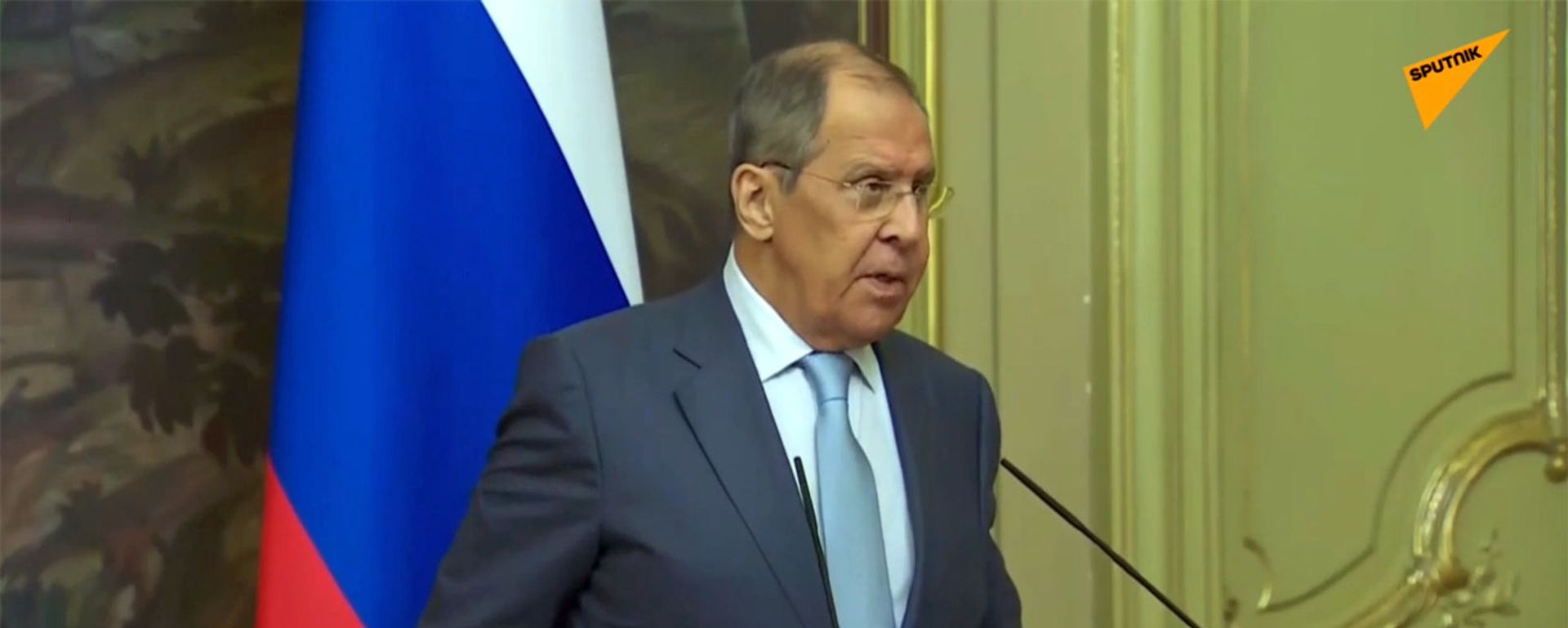 Министр иностранных дел России Сергей Лавров во время совместной с армянским коллегой пресс-конференции (31 августа 2021). Москвa - Sputnik Արմենիա, 1920, 31.08.2021