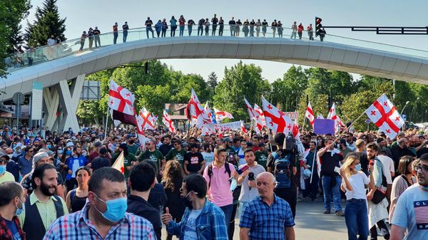 Акция противников строительства ГЭС Намахвани в Грузии - Sputnik Армения
