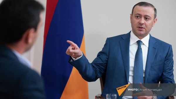 Секретарь Совета безопасности Армении Армен Григорян во время интервью агентству Sputnik Армения - Sputnik Армения