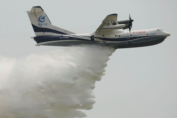 Самолет-амфибия AG600 на Airshow China в Чжухае, Китай.  - Sputnik Армения
