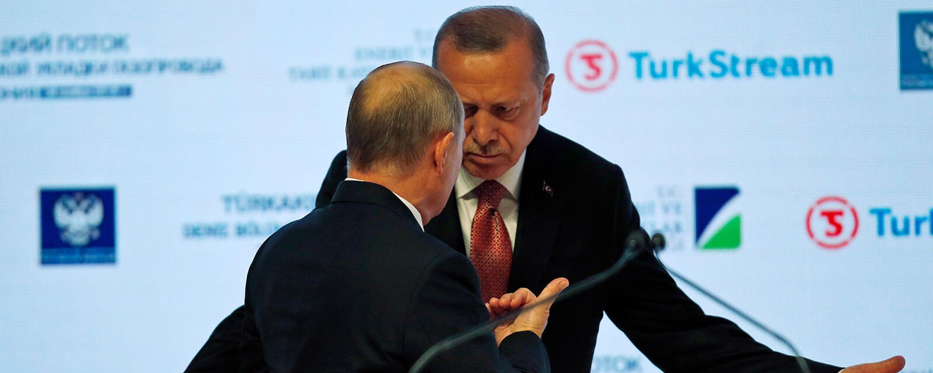 Президенты России и Турции - Владимир Путин и Реджеп Тайип Эрдоган  - Sputnik Армения, 1920, 23.10.2021