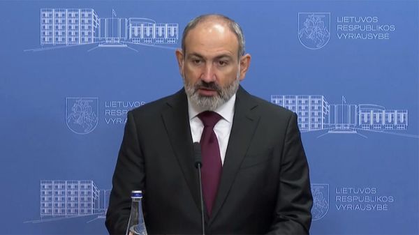 Премьер-министр Никол Пашинян на совместной пресс-конференции с премьер-министром Литвы Ингридой Шимоните подводит итоги переговоров (4 октября 2021). Вильнюс - Sputnik Արմենիա
