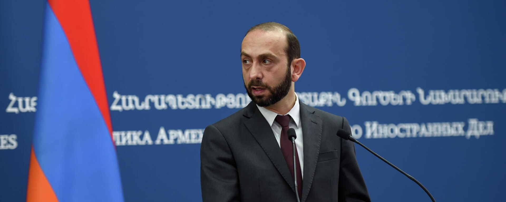 Главы МИД Армении и Индии Арарат Мирзоян и Субраманьям Джайшанкар на пресс-конференции (13 октября 2021). Еревaн - Sputnik Армения, 1920, 13.10.2021