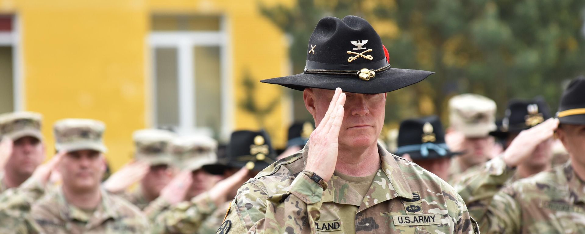 Военнослужащие Национальной гвардии США во время ротации со 2-й бригадной тактической группой Страйк 101-й воздушно-десантной дивизии армии США в Международном центре миротворчества и безопасности Национальной академии сухопутных войск во Львовской области - Sputnik Армения, 1920, 21.10.2021