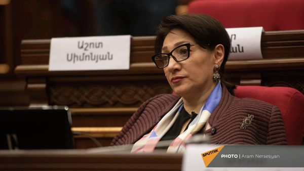 Депутат от оппозиционной фракции Айастан Лилит Галстян на очередном заседании Парламента Армении (27 октября 2021). Еревaн - Sputnik Армения