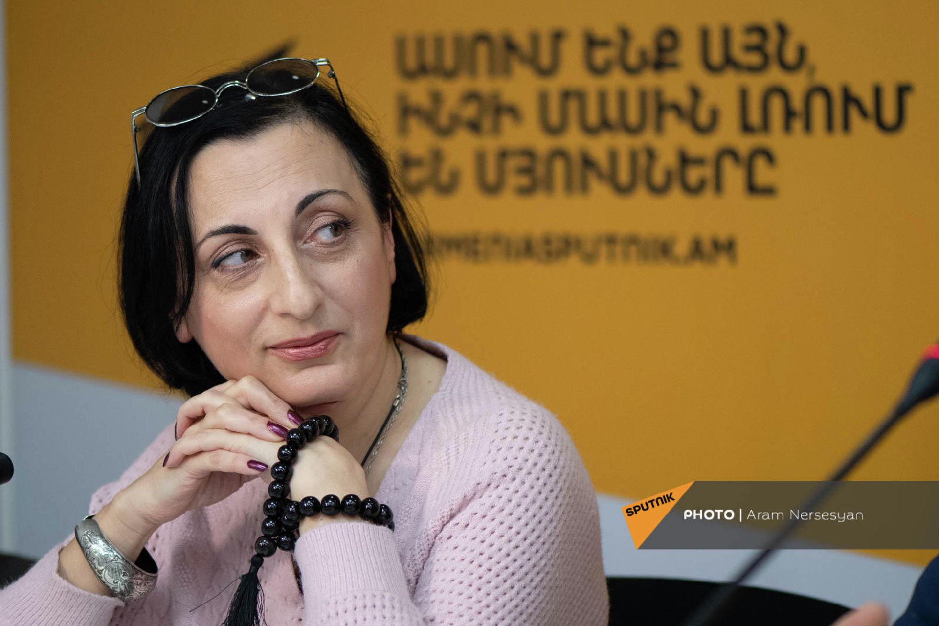 Лиана Шахвердян во время Круглого стола в мультимедийном пресс-центре Sputnik (1 ноября 2021). Еревaн - Sputnik Армения, 1920, 01.11.2021