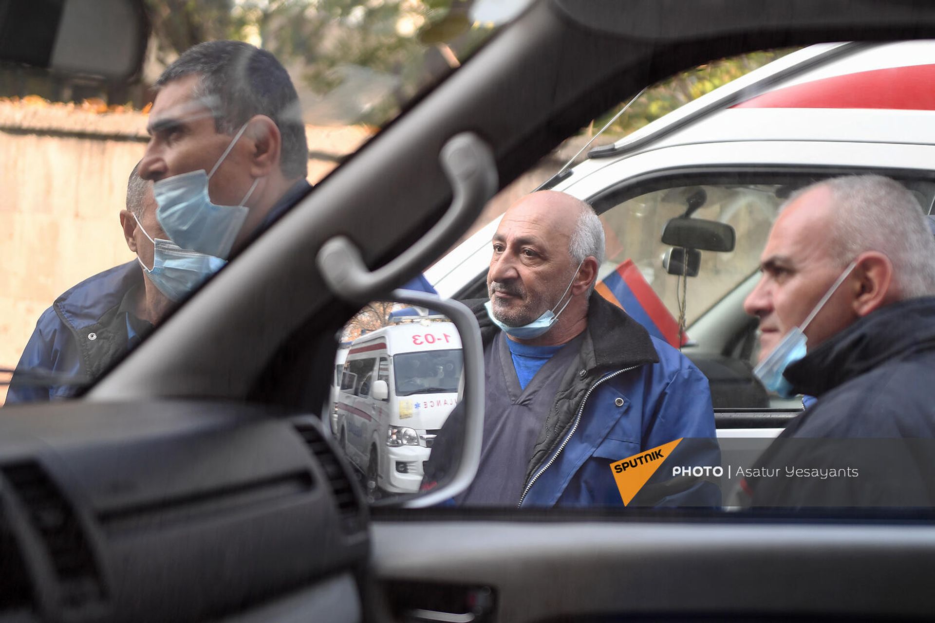 «Շտապ օգնության» ծառայության վարորդների բողոքի ակցիան (2 նոյեմբերի, 2021թ․)․ Երևան - Sputnik Արմենիա, 1920, 02.11.2021
