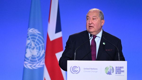 Выступление президента Армена Саркисяна на 26-й Конференции Сторон Рамочной конвенции ООН об изменении климата (2 ноября 2021). Глазго - Sputnik Армения