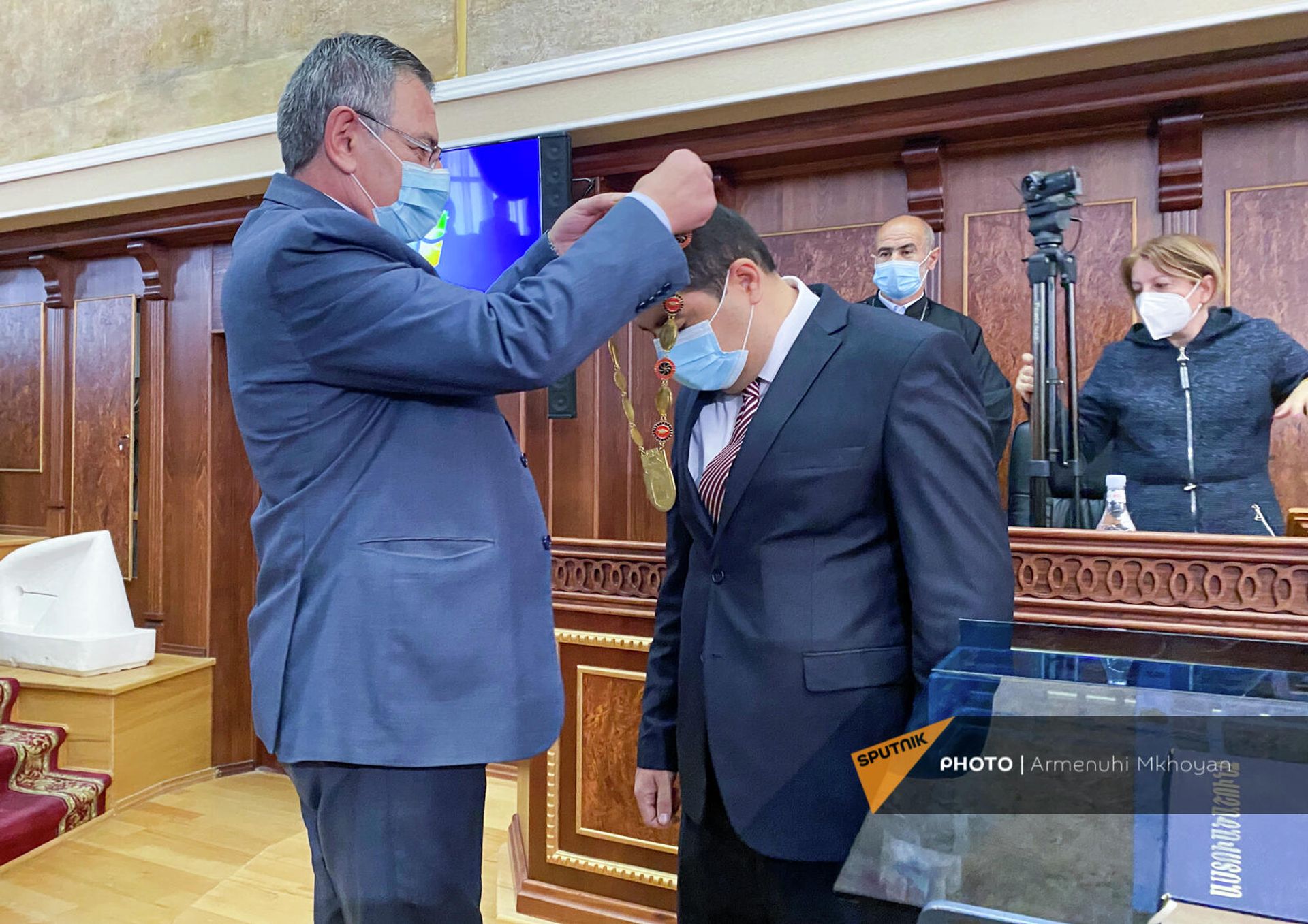 Церемония инаугурации новоизбранного мэра Гюмри Вардгеса Самсоняна в присутствии Совета старейшин (4 ноября 2021). Гюмри - Sputnik Արմենիա, 1920, 04.11.2021