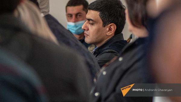 Мэр Гориса Аруш Арушанян во время судебного процесса по делу о коррупции (5 ноября 2021). Горис - Sputnik Армения