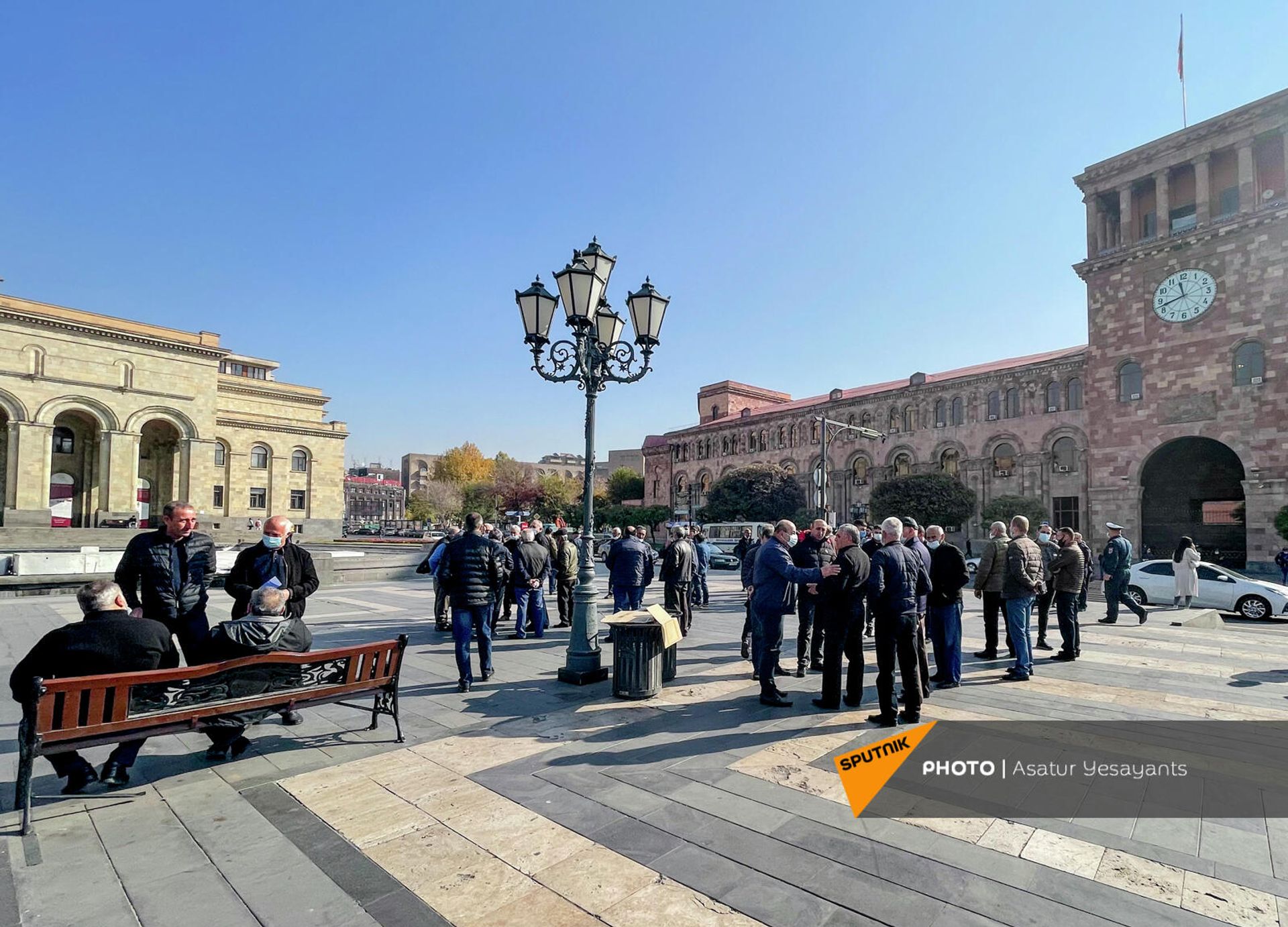 Акция протеста гадрутцев на площади Республики (9 ноября 2021). Еревaн - Sputnik Армения, 1920, 09.11.2021