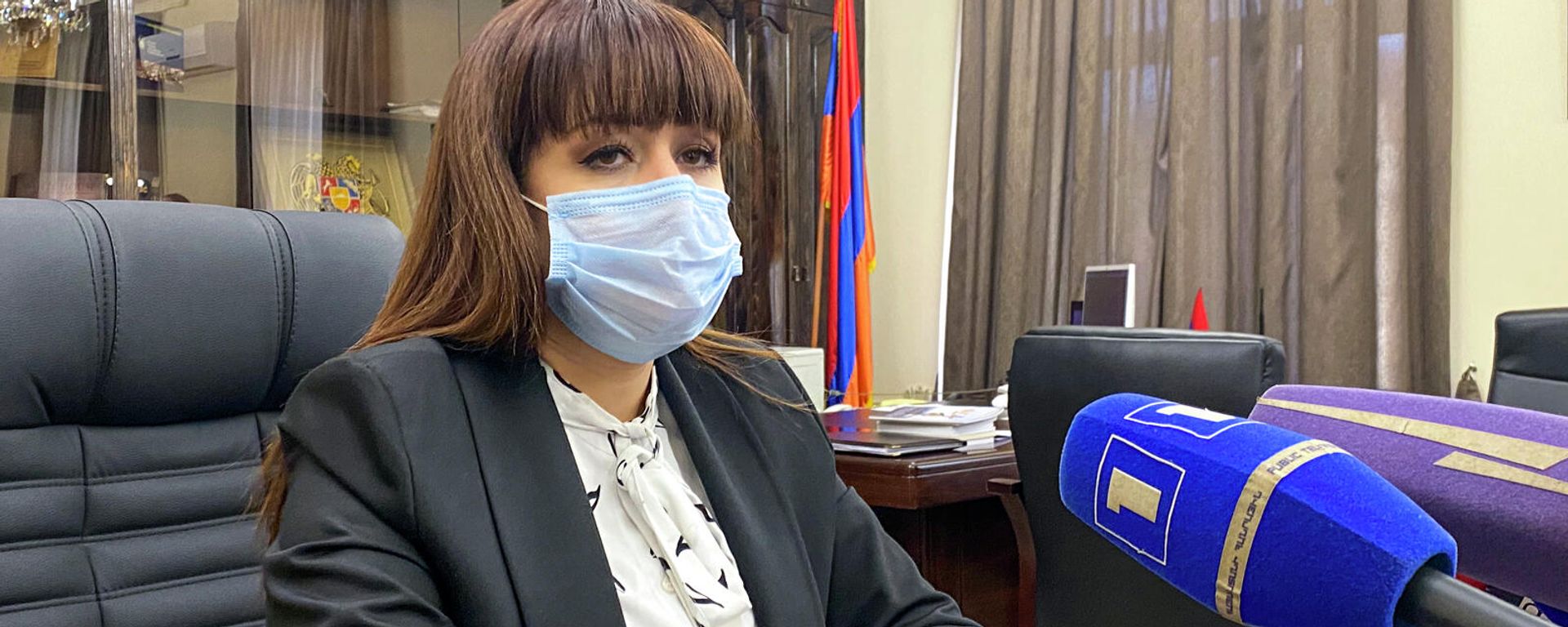 Новоназначенный губернатор Ширака Назели Багдасарян в своем кабинете - Sputnik Армения, 1920, 09.11.2021