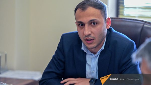 Омбудсмен Карабаха Гегам Степанян у себя в кабинете - Sputnik Армения