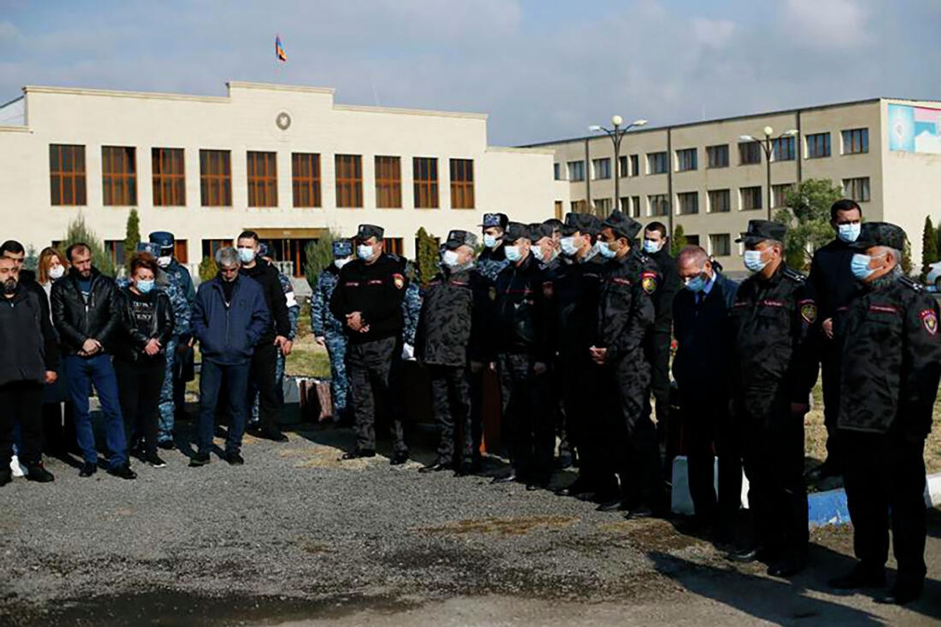 Торжественная церемония открытия Парка вечности возле административного здания Управления войсками полиции (12 ноября 2021). Еревaн - Sputnik Արմենիա, 1920, 12.11.2021