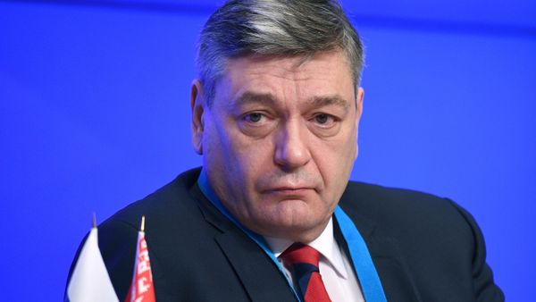 Замминистра иностранных дел России Андрей Руденко на торжественном собрании, посвященном Дню единения народов Белоруссии и России (2 апреля 2021). Москвa - Sputnik Армения