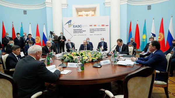 Заседание Евразийского межправительственного совета стран ЕАЭС в узком составе (18 ноября 2021). Еревaн - Sputnik Армения