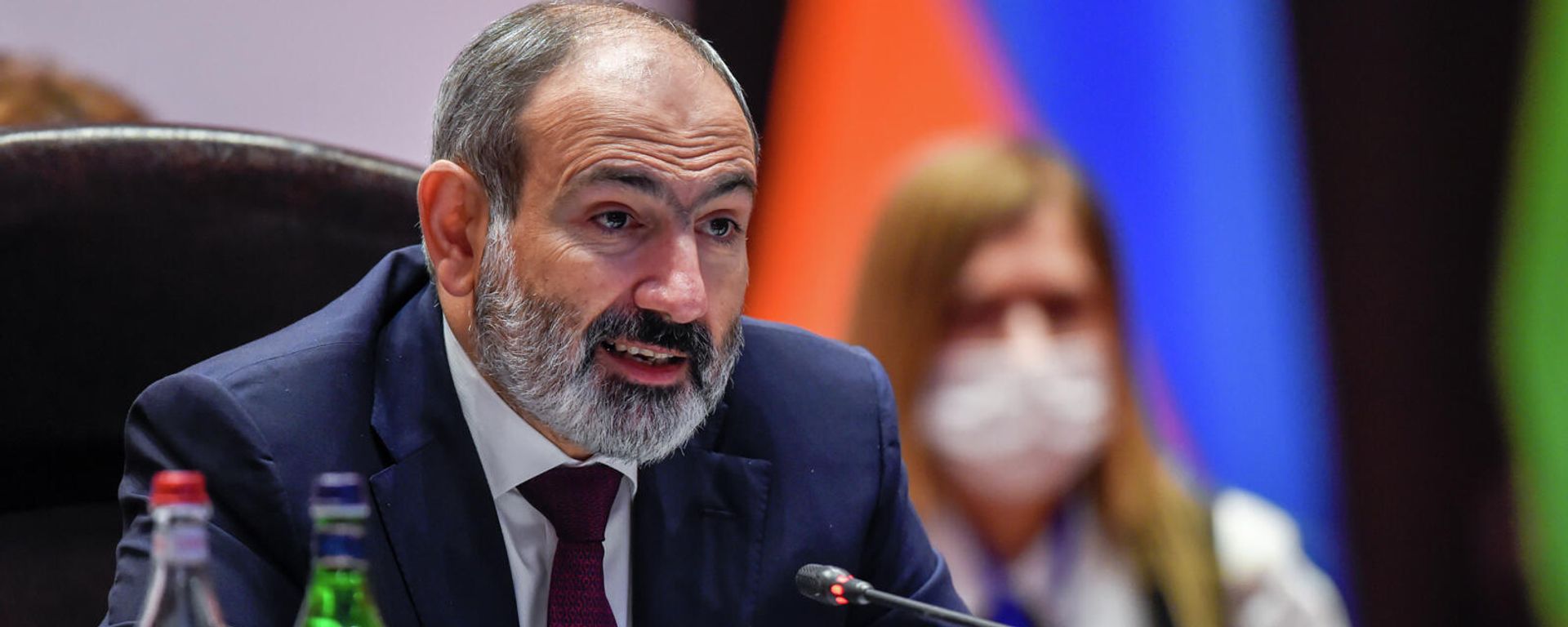 Премьер-министр Армении Никол Пашинян на заседании Евразийского межправительственного совета (19 ноября 2021). Еревaн - Sputnik Արմենիա, 1920, 23.11.2021