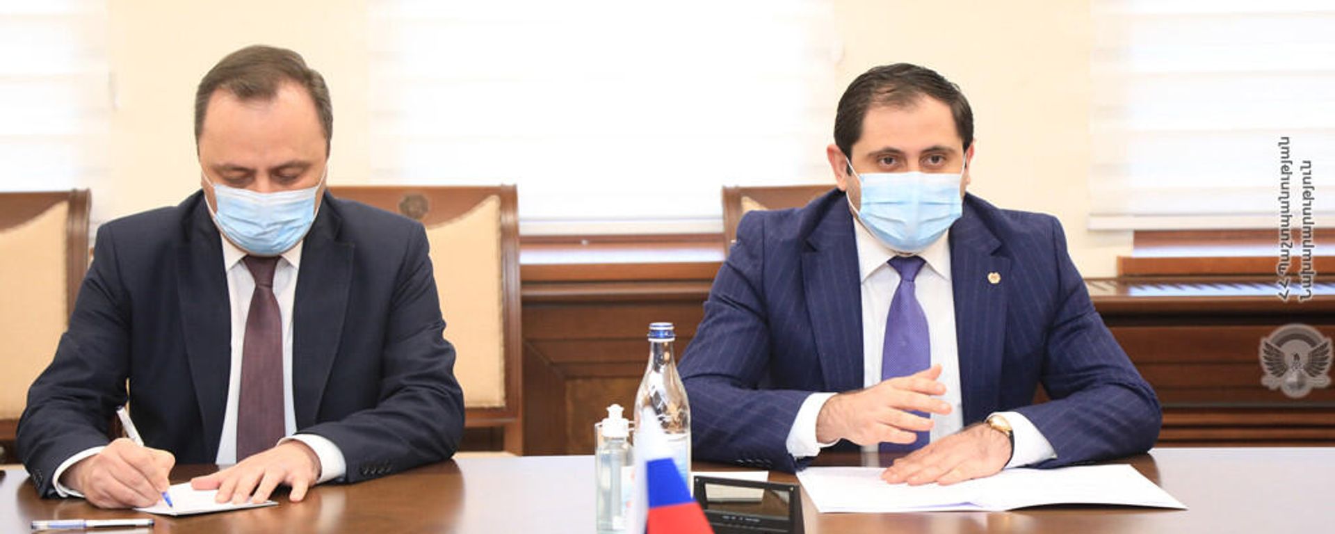 Министр обороны Сурен Папикян принял Чрезвычайного и Полномочного посла России Сергея Копыркина и военного атташе посольства, полковника Игоря Щербакова (23 ноября 2021). Еревaн - Sputnik Армения, 1920, 23.11.2021