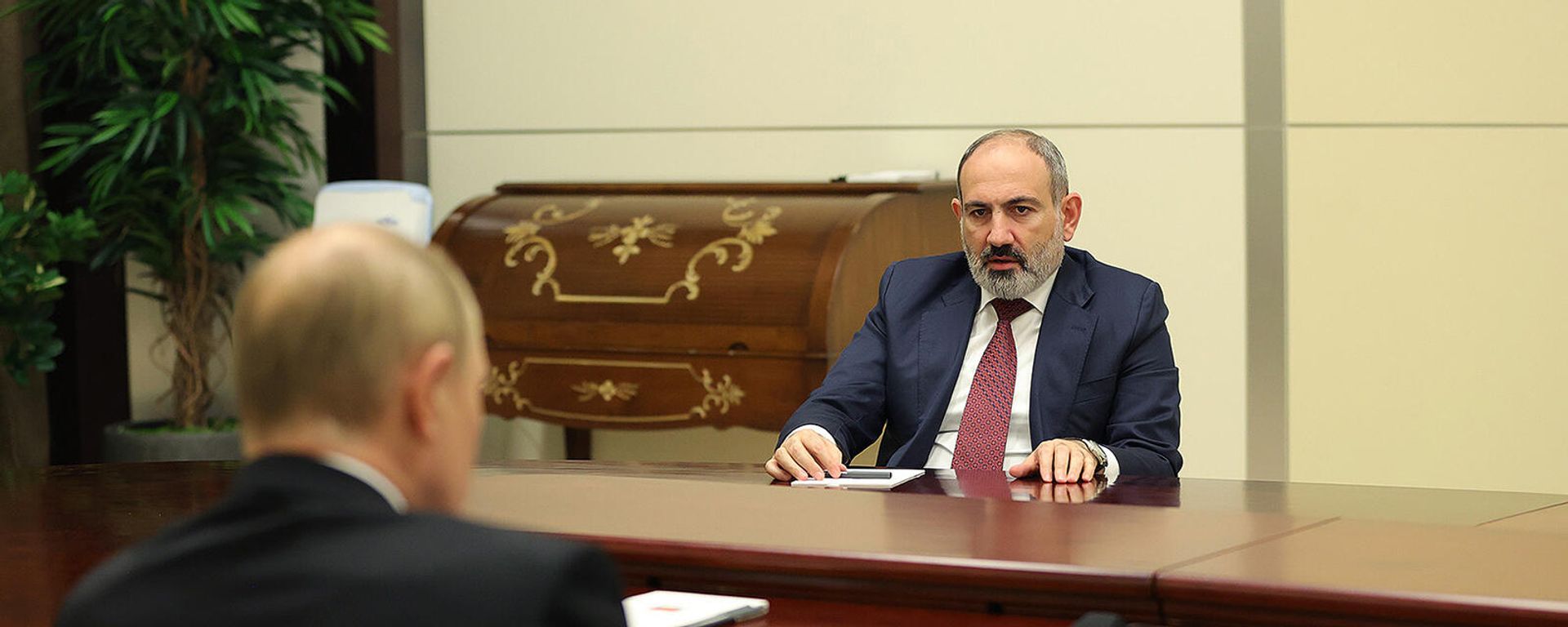 Հայաստանի վարչապետ Նիկոլ Փաշինյանը Հայաստան-Ռուսաստան-Ադրբեջան եռակողմ հանդիպման ժամանակ (26 նոյեմբերի, 2021թ․). Սոչի - Sputnik Արմենիա, 1920, 26.11.2021