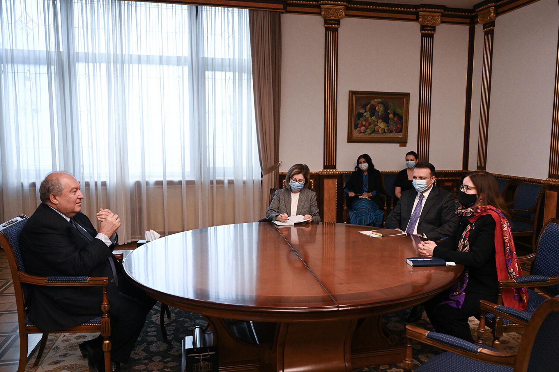 Նախագահ Արմեն Սարգսյանն ընդունել է Հայաստանում ՅՈՒՆԻՍԵՖ-ի նորանշանակ ներկայացուցիչ Քրիսթինե Վայգանդին (17 դեկտեմբերի, 2021թ)․ Երևան - Sputnik Արմենիա, 1920, 17.12.2021