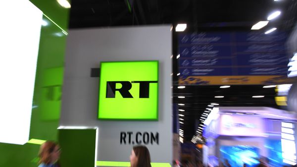 Russia Today-in stendi, arxiv şəkil - Sputnik Արմենիա