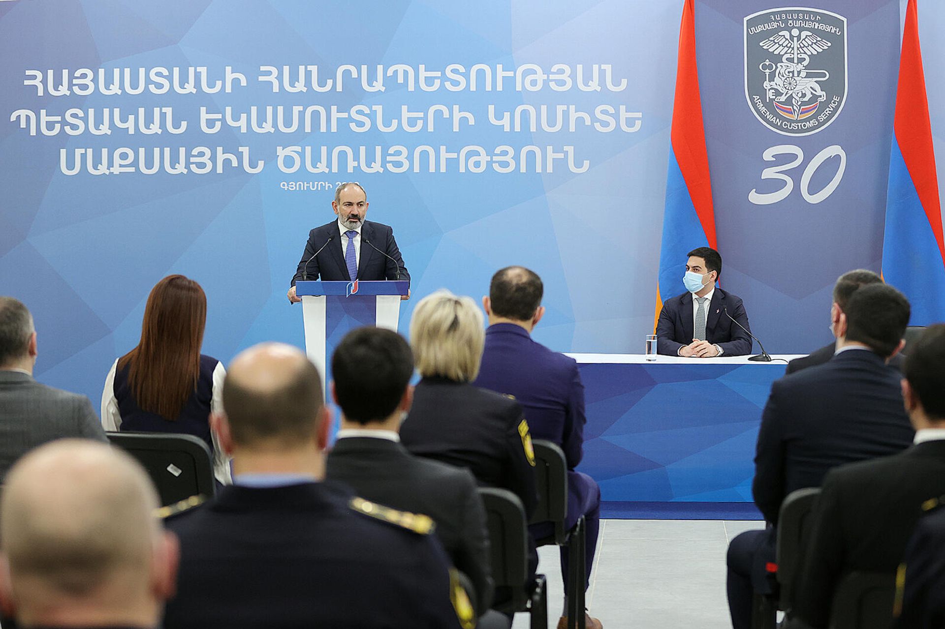 Վարչապետ Նիկոլ Փաշինյանը մասնակցել է Հայաստանի մաքսային ծառայության 30-ամյակին նվիրված միջոցառմանը (4 հունվարի, 2022թ). Գյումրի - Sputnik Արմենիա, 1920, 04.01.2022