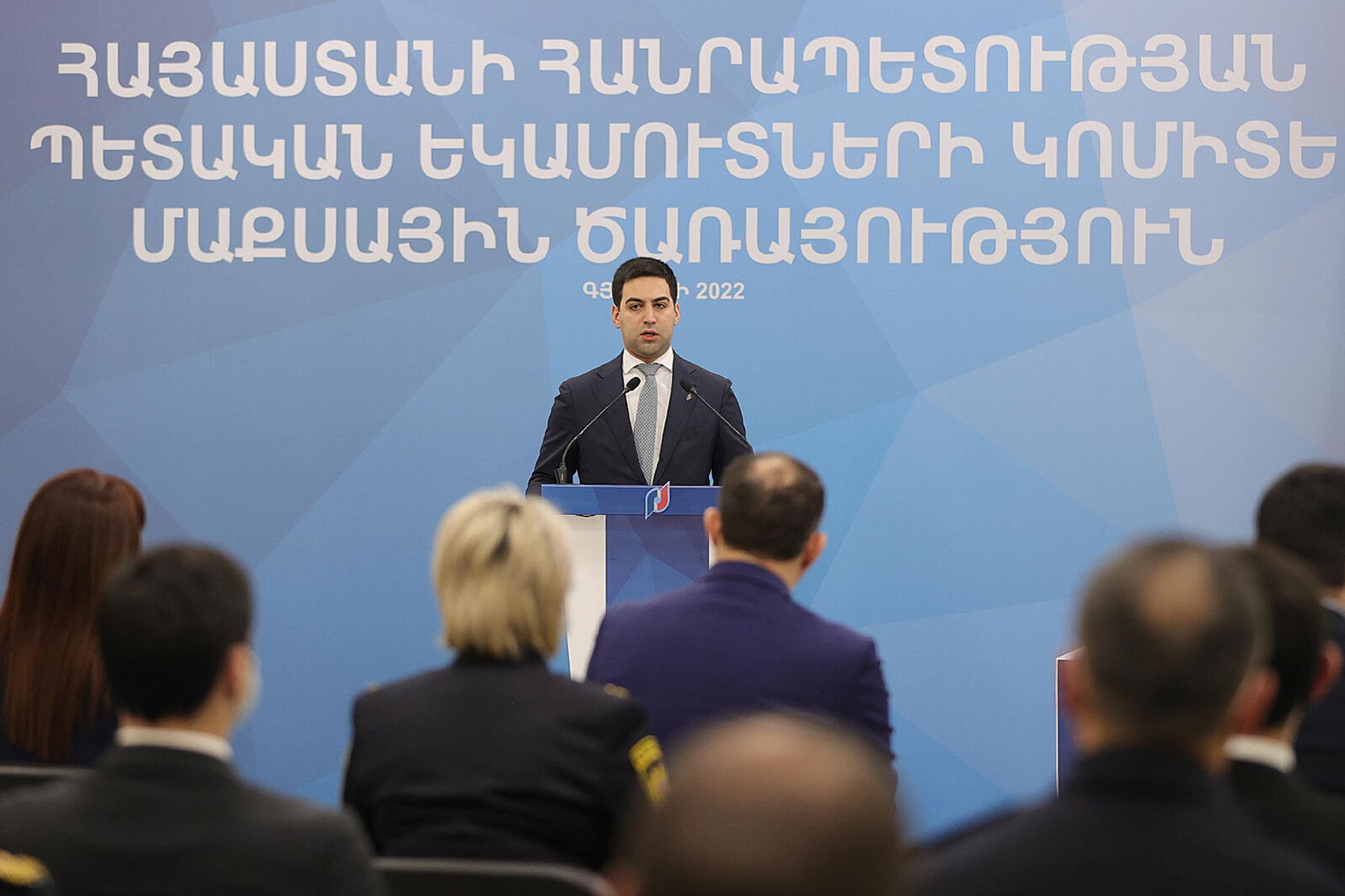 ՊԵԿ նախագահ Ռուստամ Բադասյանը Հայաստանի մաքսային ծառայության 30-ամյակին նվիրված միջոցառմանը (4 հունվարի, 2022թ). Գյումրի - Sputnik Արմենիա, 1920, 04.01.2022