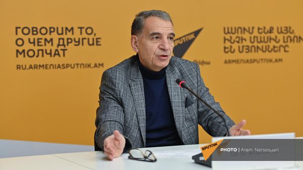 Пресс-конференция с участием кандидата экономических наук Ара Каряна на тему транзита газа по территории Армении (14 января 2022). Еревaн - Sputnik Արմենիա
