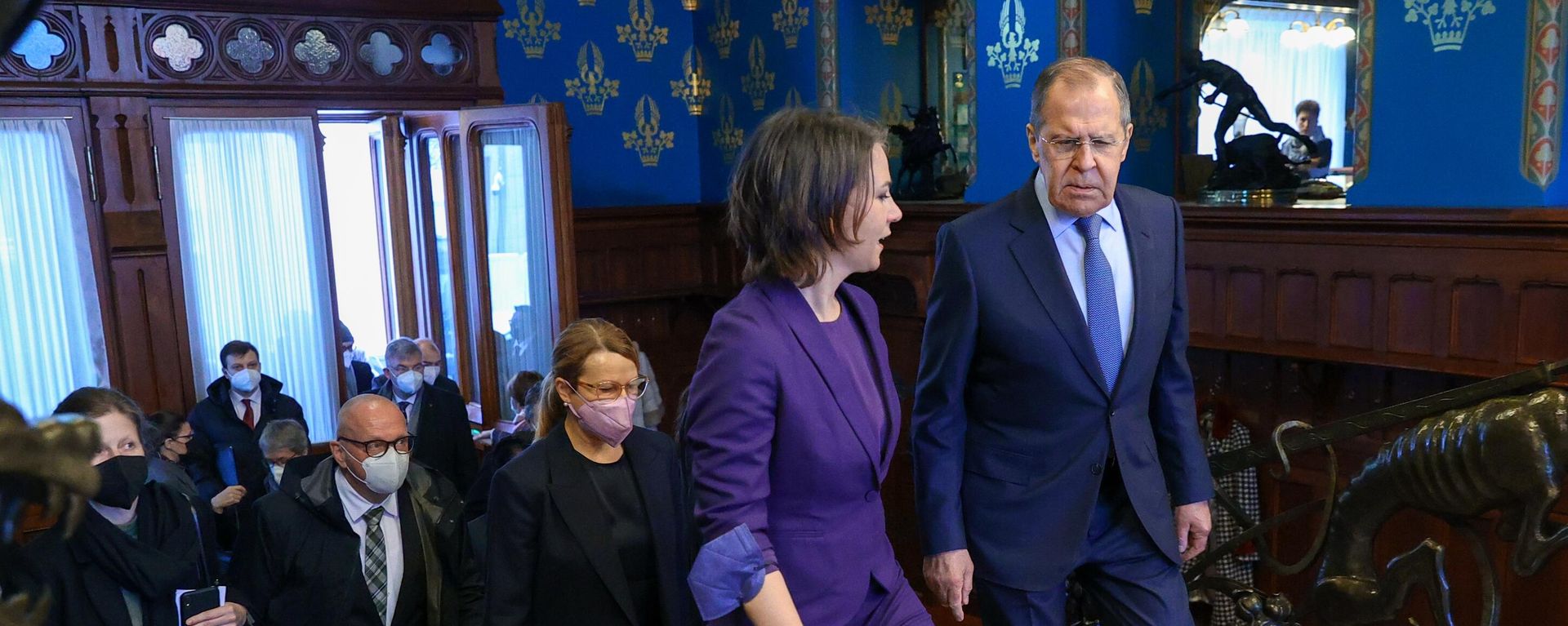 Министр иностранных дел РФ Сергей Лавров и министр иностранных дел Германии Анналена Бербок - Sputnik Армения, 1920, 18.01.2022